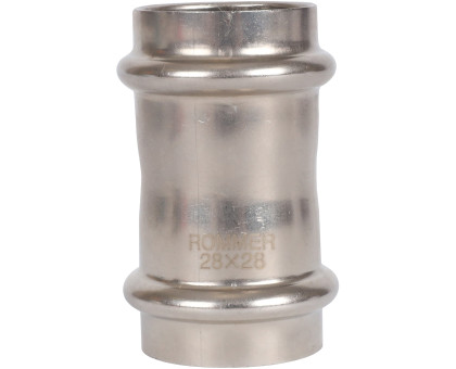 ROMMER RSS-0017-000028 Муфта равнопроходная, 28, из нержавеющей стали прессовой