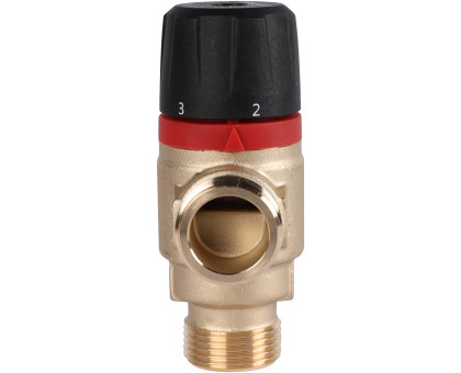 ROMMER RVM-0121-164320 Термостатический смесительный клапан для систем отопления и ГВС 3/4  НР 20-43°С KV 1,6 (боковое смешивание)