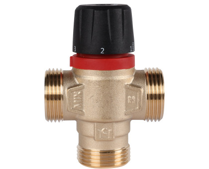 ROMMER RVM-0231-254325 Термостатический смесительный клапан для систем отопления и ГВС 1  НР 20-43°С KV 2,5 (боковое смешивание)