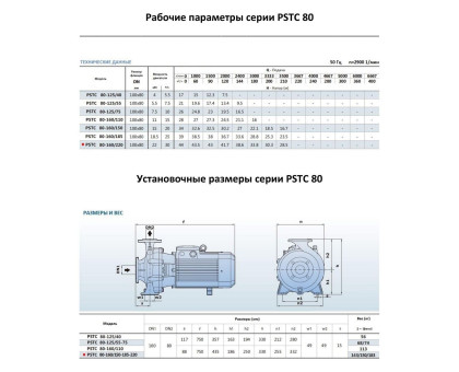 Насосный агрегат моноблочный фланцевый PURITY PSTC 80-160/220