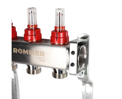 ROMMER RMS-1200-000003 ROMMER Коллектор из нержавеющей стали с расходомерами 3 вых.