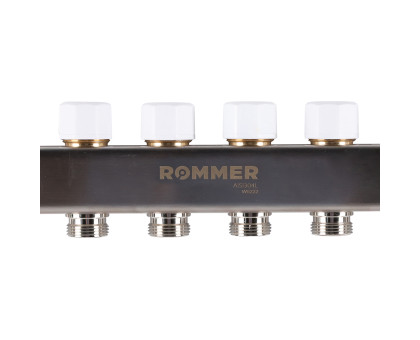 ROMMER RMS-1200-000006 ROMMER Коллектор из нержавеющей стали с расходомерами 6 вых.