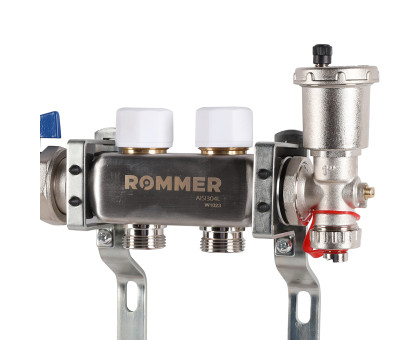ROMMER RMS-1210-000002 ROMMER Коллектор из нержавеющей стали в сборе с расходомерами 2 вых.