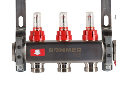 ROMMER RMS-1210-000003 ROMMER Коллектор из нержавеющей сталив сборе с расходомерами 3 вых.