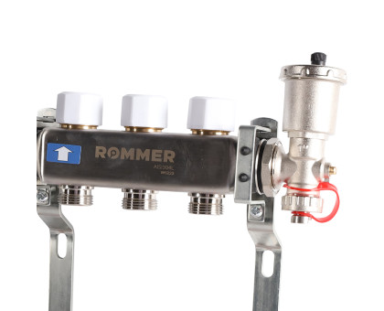 ROMMER RMS-1210-000003 ROMMER Коллектор из нержавеющей сталив сборе с расходомерами 3 вых.