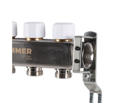 ROMMER RMS-3200-000004 ROMMER Коллектор из нержавеющей стали без расходомеров 4 вых.