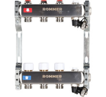 ROMMER RMS-3201-000003 ROMMER Коллектор из нержавеющей стали без расходомеров, с клапаном вып. воздуха и сливом 3 вых.