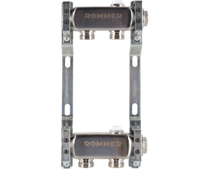 ROMMER RMS-4401-000002 ROMMER Коллектор из нержавеющей стали для радиаторной разводки 2 вых.