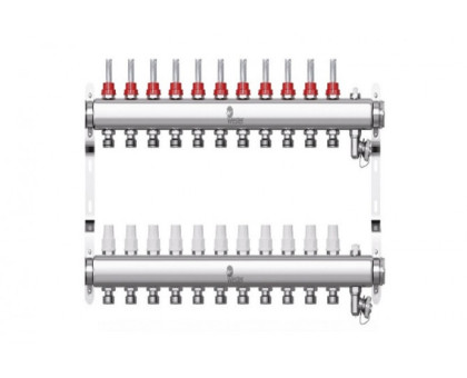 Коллектор нерж. Wester W902 1-3/4 в сборе с расходомерами на 11 выходов
