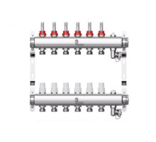 Коллектор нерж. Wester W902 1-3/4 в сборе с расходомерами на 6 выходов