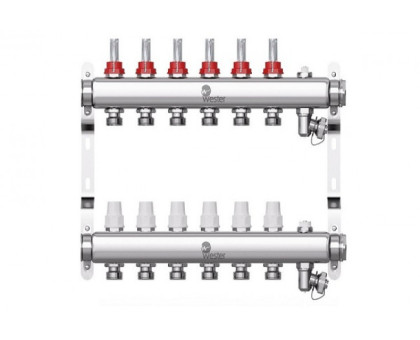 Коллектор нерж. Wester W902 1-3/4 в сборе с расходомерами на 6 выходов