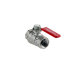 Кран шаровой латунь хромирован R850 Ду 50 G2" Ру28 ВР рычаг красный Giacomini R850X028