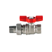 Кран шаровой латунь хромирован R859 Ду 20 G3/4" Ру35 ВР/"американка" полнопроходной бабочка красный Giacomini R859X025