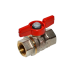 Кран шаровой латунь никелирован R911 Ду 15 G1/2" Ру42 ВР полнопроходной бабочка красный Giacomini R911X023