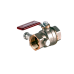 Кран шаровой латунь со спускником R910S никель Ду 15 Ру42 ВР G1/2" рычаг полный проход со спускником Giacomini R910SX003