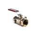 Кран шаровой латунь со спускником R910S никель Ду 20 Ру42 ВР G3/4" рычаг полный проход со спускником Giacomini R910SX004