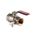 Кран шаровой латунь со спускником R910S никель Ду 25 Ру35 ВР G1" рычаг полный проход со спускником Giacomini R910SX005