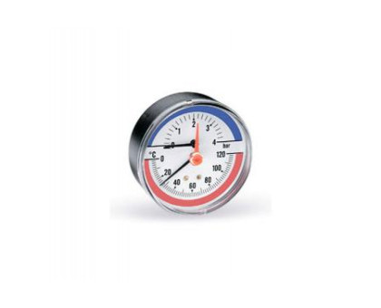 Термоманометр аксиальный WATTS TMAX 10 0-10 бар/0+120*C AXIAL G 1/2 (10009465)