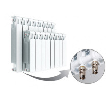 Биметаллический секционный радиатор Rifar Monolit Ventil 350 / 11 секций