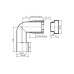 Отводящий патрубок Hutterer & Lechner для унитазов, ПЭ, с резиновой губчатой прокладкой, DN 90/110