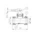 Т-образный штуцер Hutterer & Lechner с соединительным коленом для стиральной или посудомоечной машины HL19.2, DN 32x8-13 мм