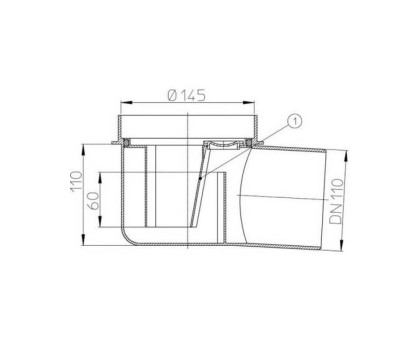 Корпус Hutterer & Lechner для трапа HL72N, DN 110