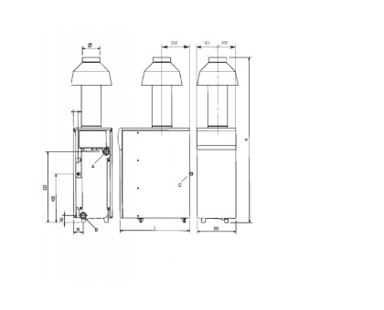 Дымовой колпак для котлов Baxi SLIM EF, диам. 180 мм