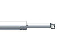 Коаксиальная труба с наконечником диам. 60/100 мм, 1100 мм, выступ дымовой трубы 350 мм  - антиоблед
