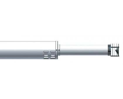 Коаксиальная труба с наконечником диам. 60/100 мм, 1100 мм, выступ дымовой трубы 350 мм - антиоблед