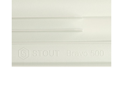 Алюминиевый секционный радиатор Stout Bravo 500 10 секций RAL9010