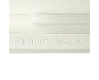 Алюминиевый секционный радиатор Stout Bravo 500 14 секций RAL9010