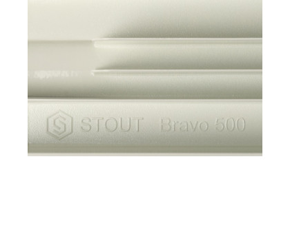 Алюминиевый секционный радиатор Stout Bravo 500 4 секции RAL9010