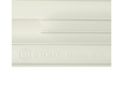 Алюминиевый секционный радиатор Stout Bravo 500 6 секций RAL9010