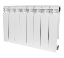 Биметаллический секционный радиатор Stout Alpha 350 10 секций (белый RAL 9016)