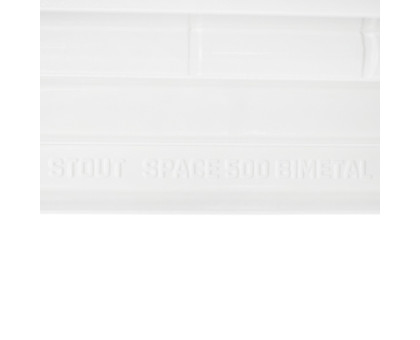 Биметаллический секционный радиатор Stout Space 500 12 секций RAL9016