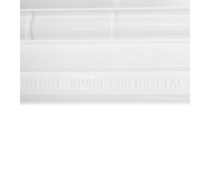 Биметаллический секционный радиатор Stout Space 500 6 секций RAL9016
