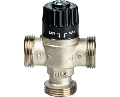 Термостатический смесительный клапан Stout для систем отопления и ГВС 1" НР 30-65°С KV 1,8
