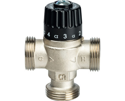 Термостатический смесительный клапан Stout для систем отопления и ГВС 1" НР 30-65°С KV 1,8