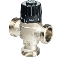 Термостатический смесительный клапан Stout для систем отопления и ГВС 1" НР 30-65°С KV 2,3