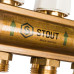 Распределительный коллектор Stout из латуни с расходомерами 12 вых.