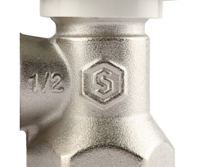 SVRs Клапан Stout ручной терморегулирующий с неподъемным шпинделем, угловой 1/2"