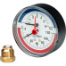 Термоманометр Stout аксиальный в комплекте с автоматическим запорным клапаном. Корпус Dn 80мм 1/2", 0...120°C, 0-6 бар.