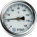 Термометр Stout биметаллический с погружной гильзой. Корпус Dn 63мм, гильза 50мм 1/ 2", 0...160°С