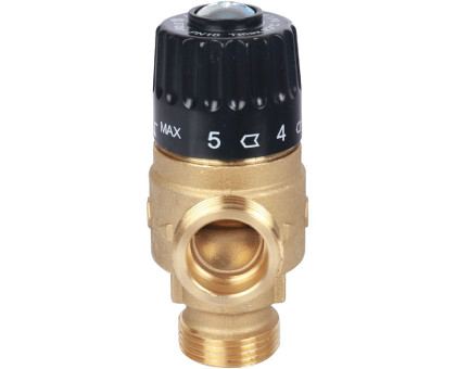 Термостатический смесительный клапан Stout для систем отопления и ГВС 3/4"; НР 30-65°С KV 1,8