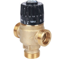 Термостатический смесительный клапан Stout  для систем отопления и ГВС 3/4"; НР 30-65°С KV 2,3