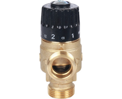 Термостатический смесительный клапан Stout для систем отопления и ГВС 3/4"; НР 30-65°С KV 2,3