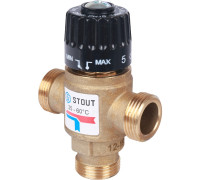 Термостатический смесительный клапан Stout  для систем отопления и ГВС 3/4"; резьба