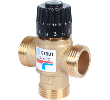 Термостатический смесительный клапан Stout  для систем отопления и ГВС. G 1” M
