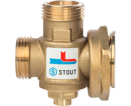 Термостатический смесительный клапан Stout G 1";М-G 1";1/2F-G 1";M 60°С