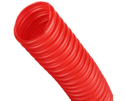 Труба гофрированная ПНД Stout, цвет красный, наружным диаметром 25 мм для труб диаметром 20 мм
